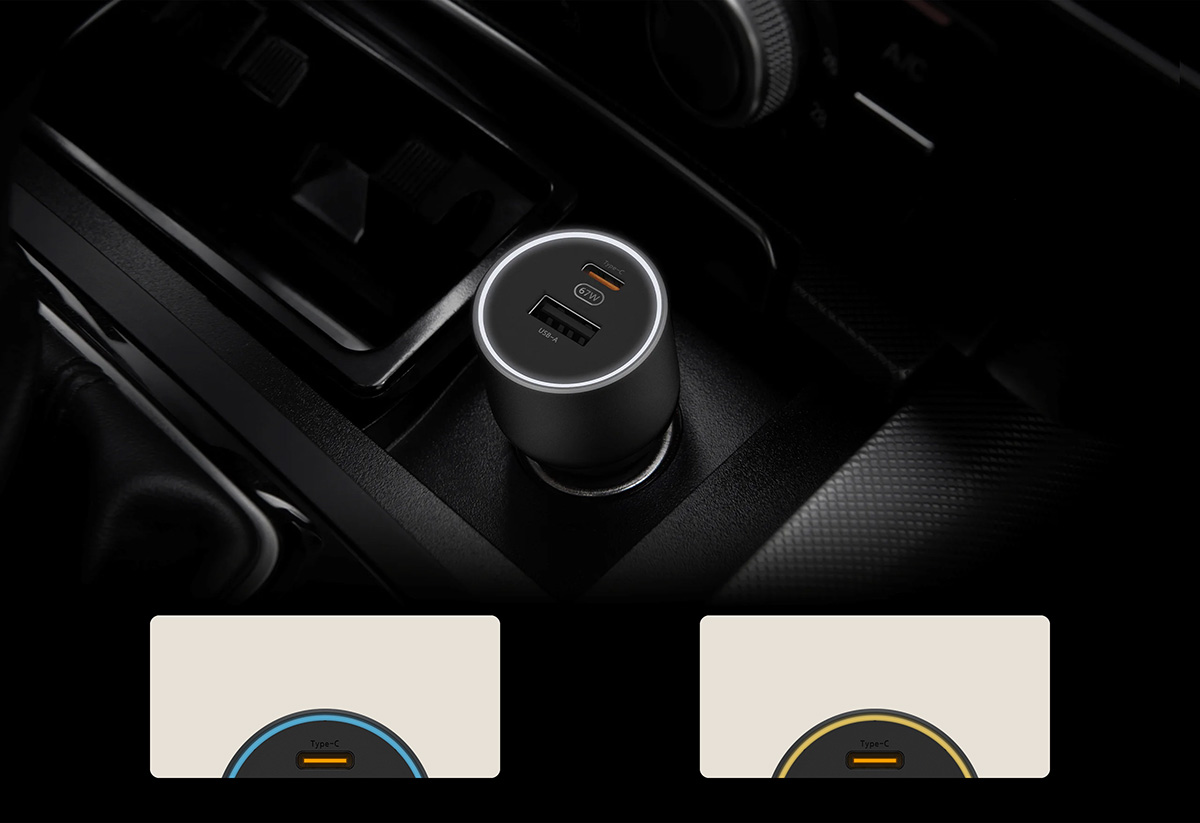 XIAOMI 67W CAR CHARGER (USB-A + TYPE-C)