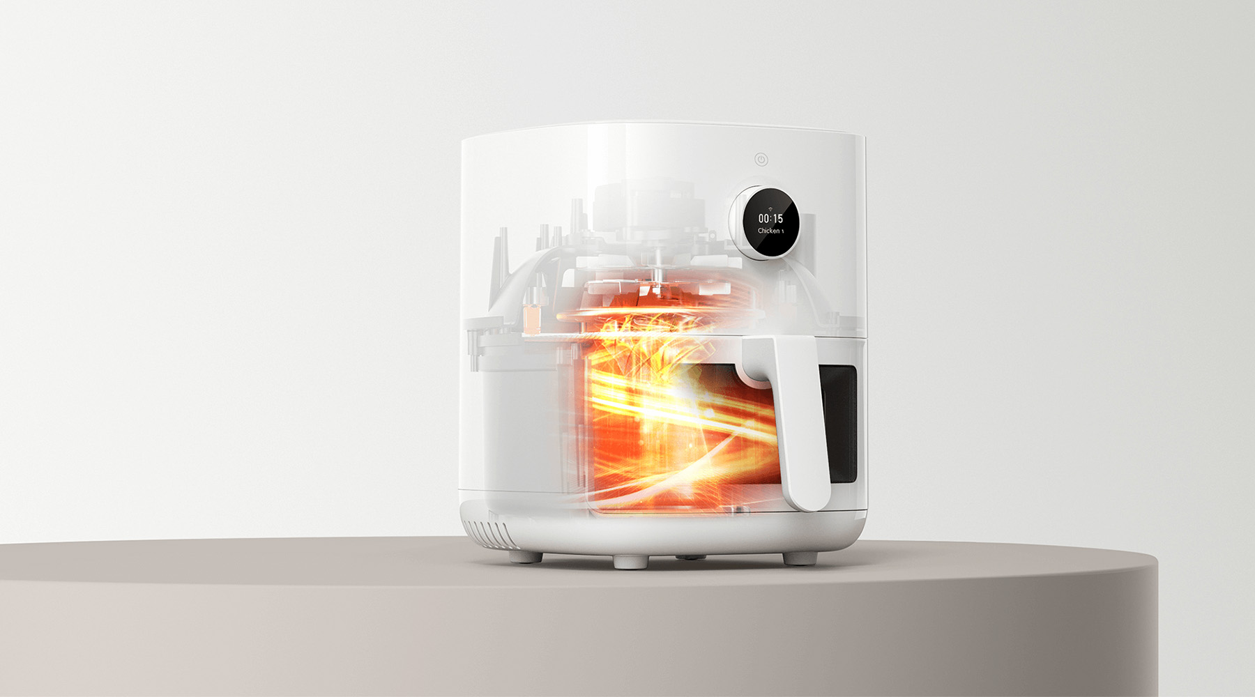 Xiaomi Smart Air Fryer Pro 4L - Obieg gorącego powietrza 360° tworzy chrupiącą warstwę zewnętrzną, jednocześnie utrzymując miękkość wewnątrz