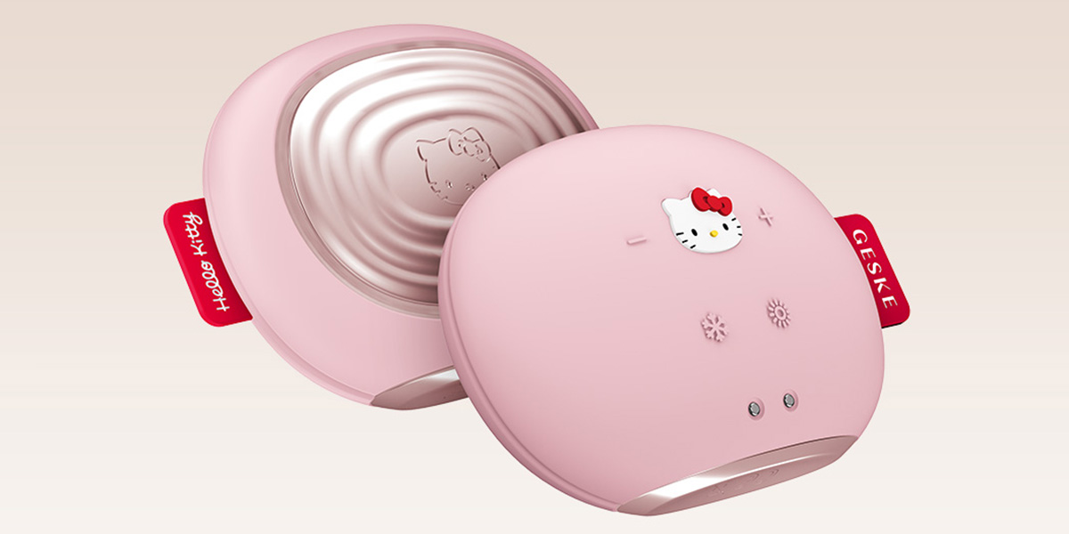 SONICZNY MASAŻER DO TWARZY COOL & WARM 8W1 GESKE Z APLIKACJĄ