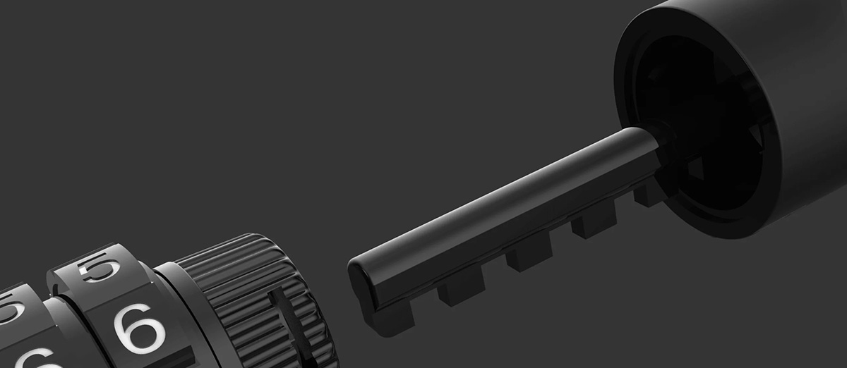 Xiaomi Electric Scooter Cable Lock - Zamek z głowicą ze stopu cynku, trwały i odporny na rdzę