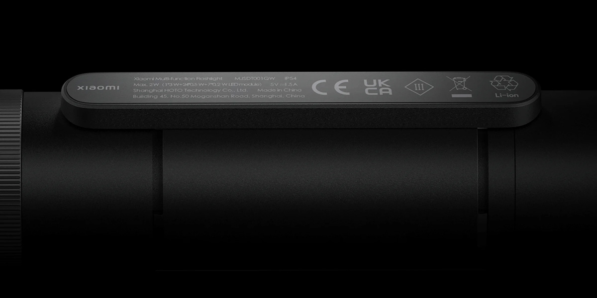 Xiaomi Multi Function Flashlight - Obrotowy w celu regulacji kąta świecenia