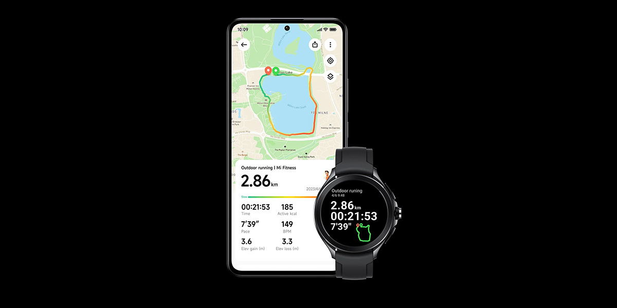 XIAOMI WATCH 2 PRO - Niezależne pozycjonowanie GNSS na podstawie pięciu satelitów