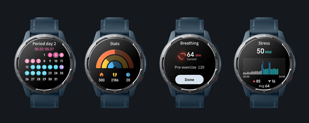 wykrywanie stresu, ćwiczenia oddechowe, indeks zdrowia oraz funkcja śledzenia cyklu wykrywanie stresu, ćwiczenia oddechowe, indeks zdrowia oraz funkcja śledzenia cyklu