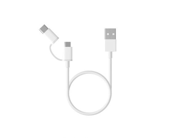Kabel Mi 2-in-1 USB Cable Micro USB to Type C (30cm) White