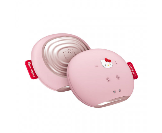 Soniczny masażer do twarzy Cool & Warm 8w1 Geske z aplikacją - Hello Kitty Różowy