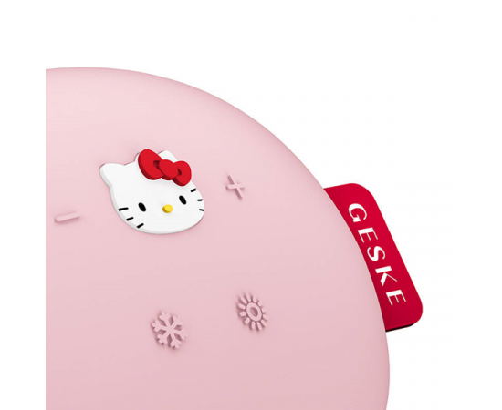 Soniczny masażer do twarzy Cool & Warm 8w1 Geske z aplikacją - Hello Kitty Różowy