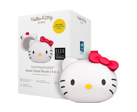 Soniczna szczoteczka do czyszczenia twarzy 4w1 Geske z aplikacja - Hello Kitty Starlight