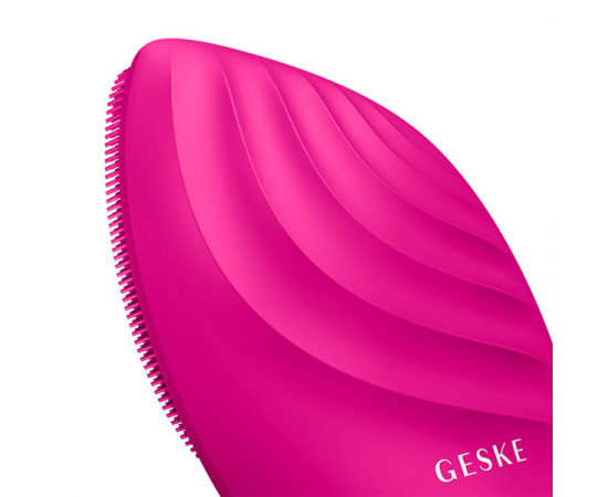 Soniczna szczoteczka do czyszczenia twarzy 5w1 Geske z aplikacją - Magenta