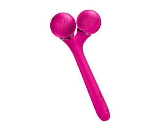 Roller soniczny do twarzy i ciała 4w1 Geske z aplikacją - Magenta