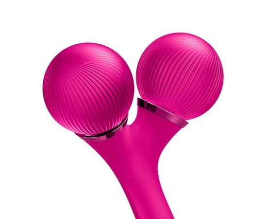 Roller soniczny do twarzy i ciała 4w1 Geske z aplikacją - Magenta