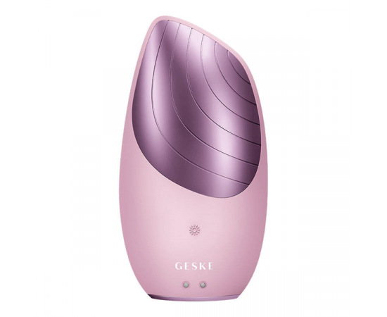 Soniczna szczoteczka termiczna do twarzy 6w1 Geske z aplikacją - Różowy