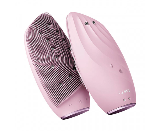 Soniczna szczoteczka termiczna & lifting do twarzy 8w1 Geske z aplikacją - Różowy