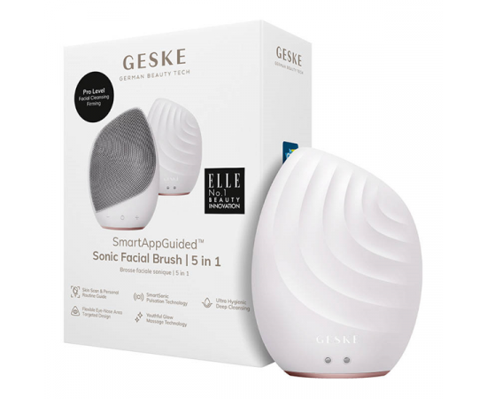 Soniczna szczoteczka do czyszczenia twarzy 5w1 Geske z aplikacją - Starlight