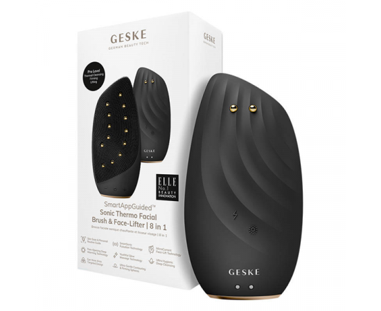 Soniczna szczoteczka termiczna & lifting do twarzy 8w1 Geske z aplikacją - Szary